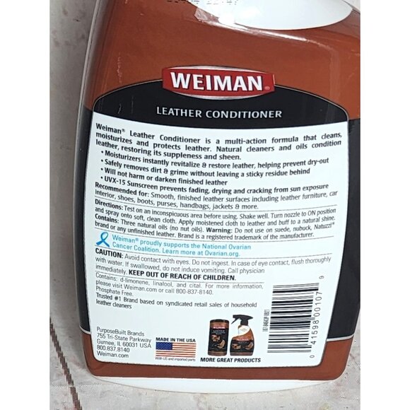 Weiman Leather Conditioner & Cleaner - Trusted #1 - Picture 6 of 7